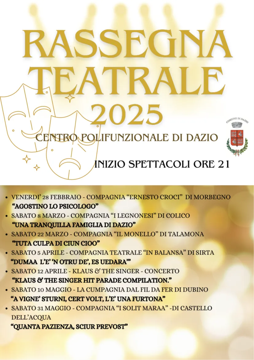 Immagine Evento Rassegna teatrale Dazio | Calendario Valtellinese