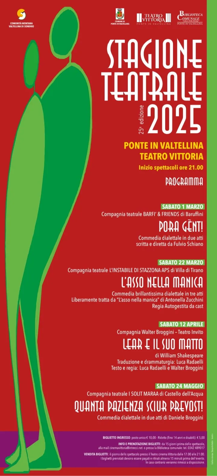 Immagine Evento Stagione Teatrale a Ponte in Valtellina | Calendario Valtellinese