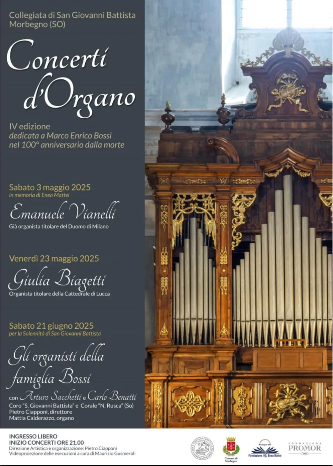 Immagine Evento Concerti d'organo 2025 | Calendario Valtellinese
