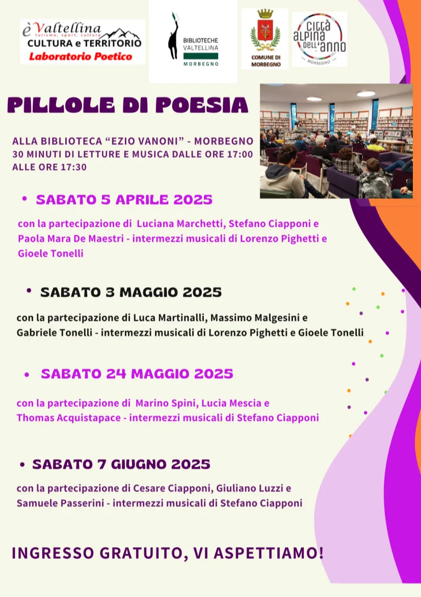 Immagine Evento Pillole di poesia | Calendario Valtellinese