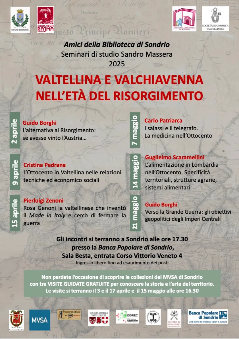 Immagine Evento Seminari di studio Sandro Massera 2025 | Calendario Valtellinese