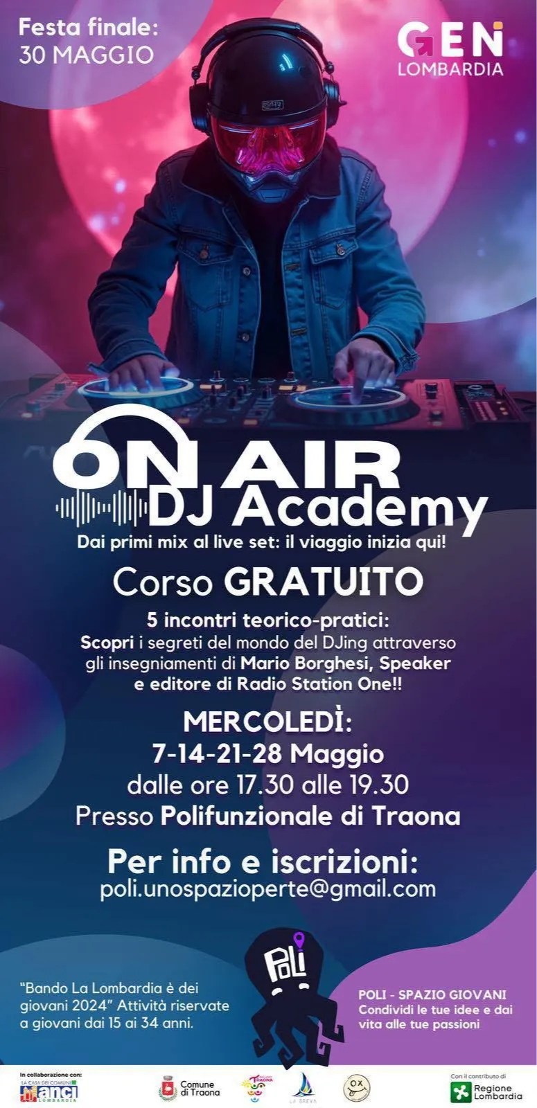 Immagine Evento Dj Academy on air | Calendario Valtellinese