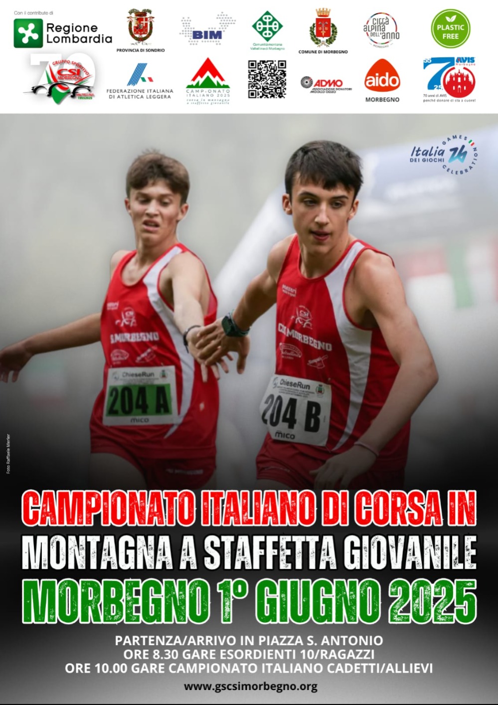 Immagine Evento Campionato italiano di corsa in montagna a staffetta giovanile | Calendario Valtellinese