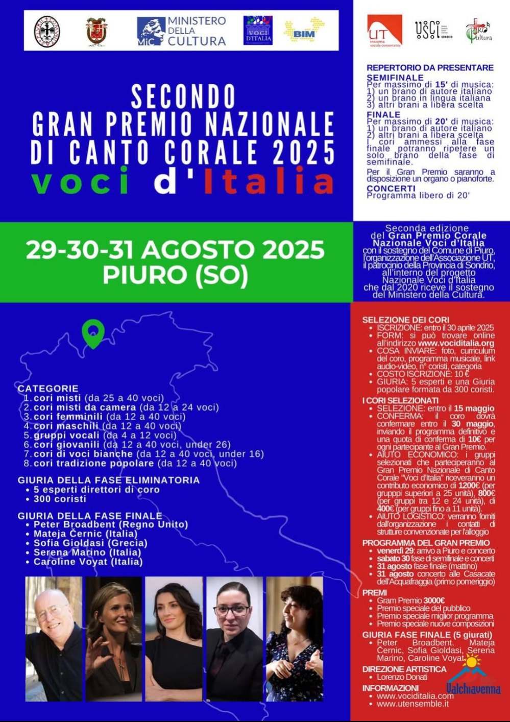 Immagine Evento Gran Premio Nazionale di Canto Corale | Calendario Valtellinese