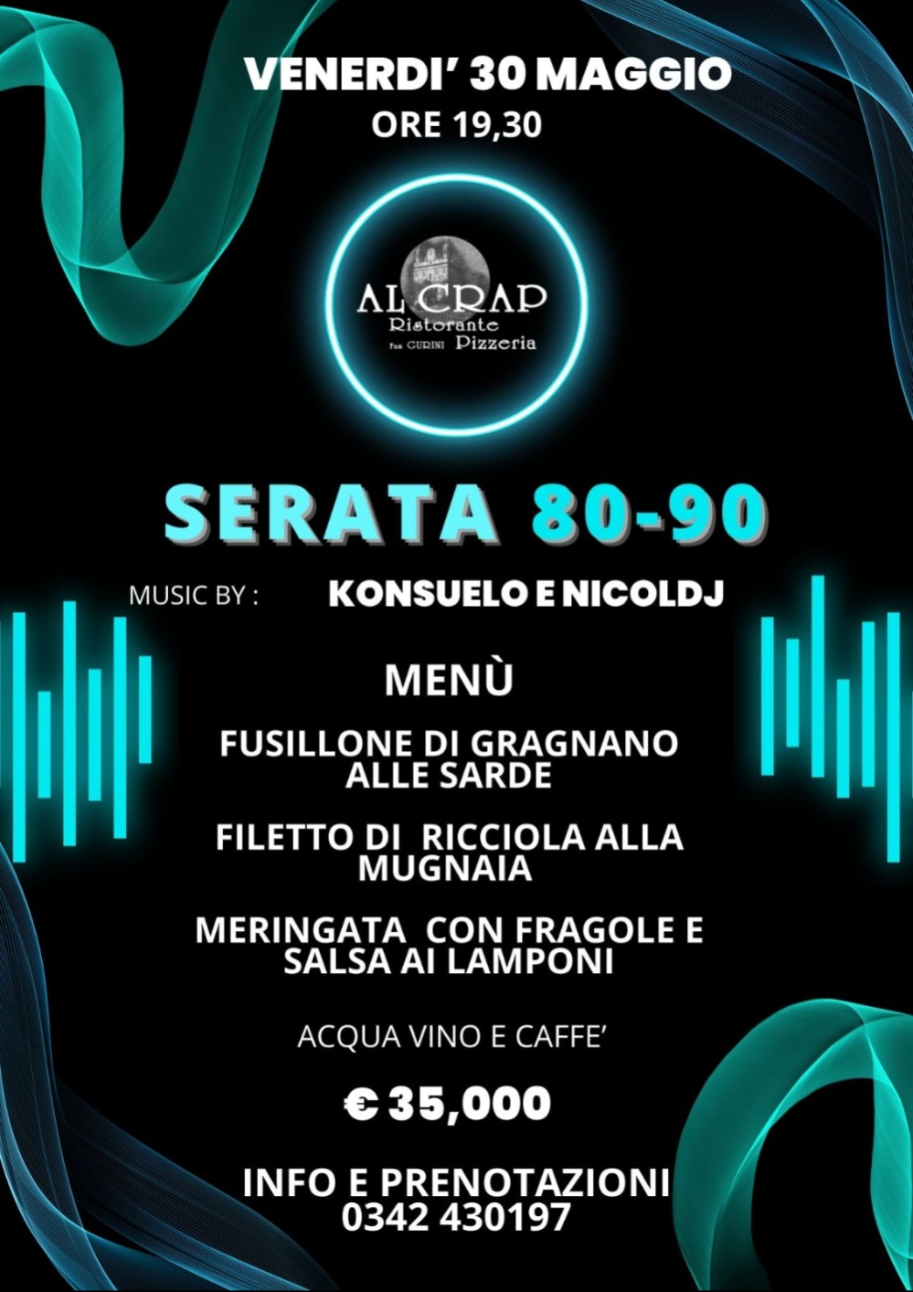 Immagine Evento Serata 80-90 | Calendario Valtellinese