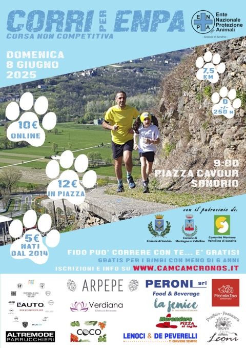 Immagine Evento Corri per ENPA | Calendario Valtellinese