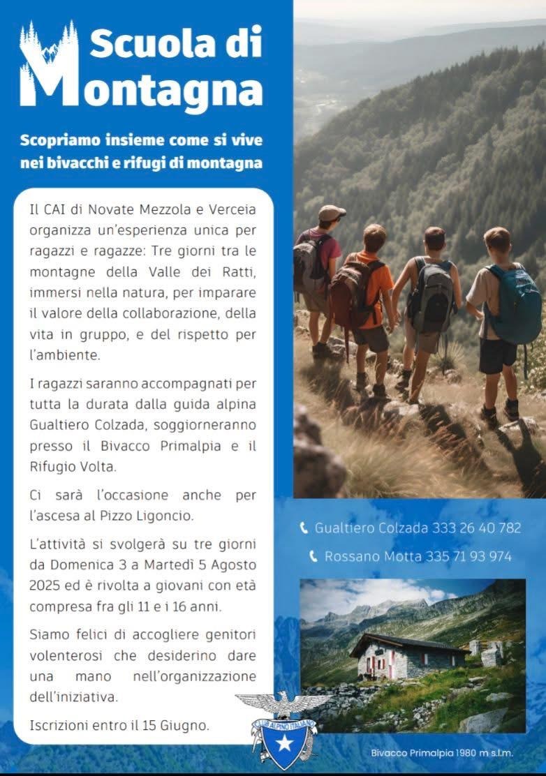 Immagine Evento Scuola di Montagna | Calendario Valtellinese