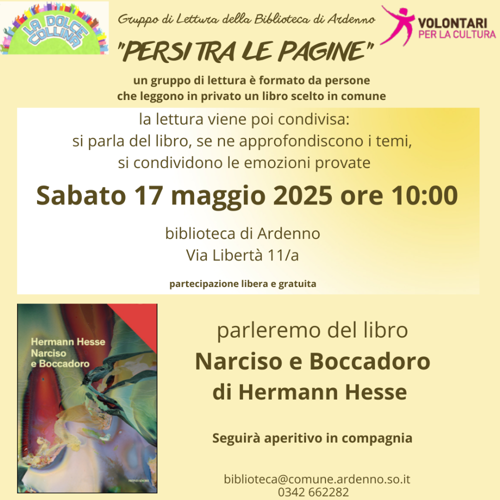 Immagine Evento Gruppo di Lettura - Ardenno | Calendario Valtellinese