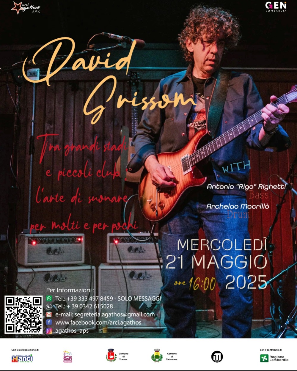Immagine Evento David Grissom in concerto | Calendario Valtellinese
