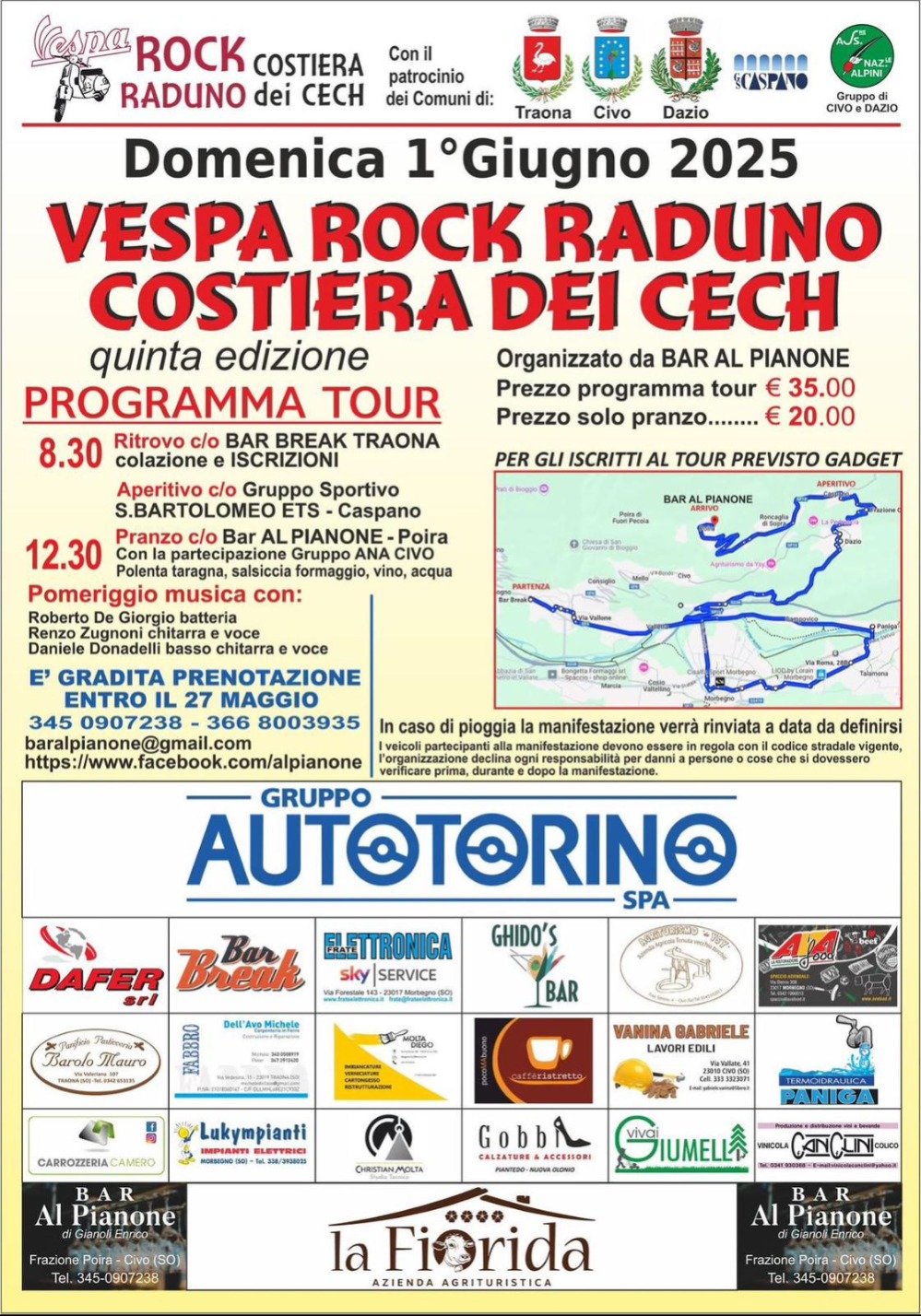 Immagine Evento Vespa Rock Raduno Costiera dei Cech | Calendario Valtellinese