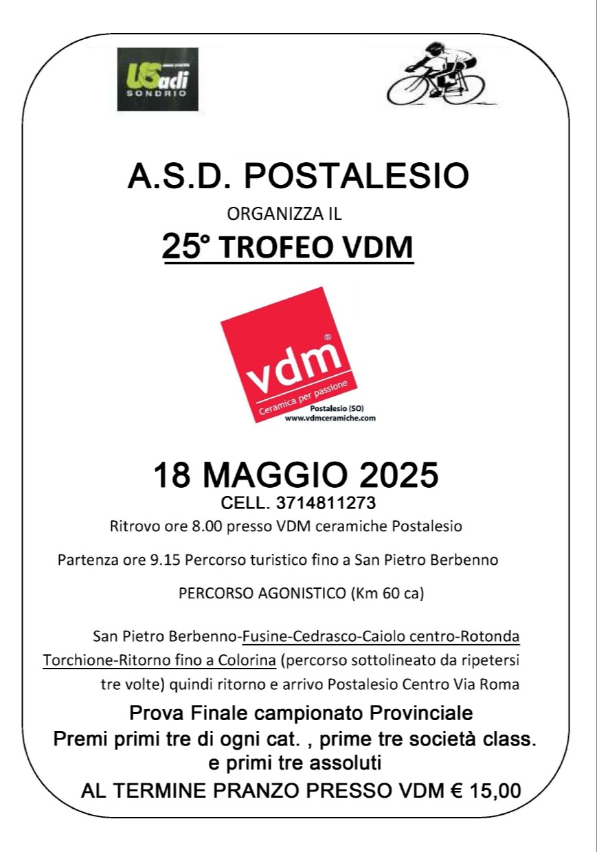 Immagine Evento Trofeo VDM | Calendario Valtellinese