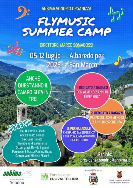 Immagine Evento Flymusic Summer Camp | Calendario Valtellinese
