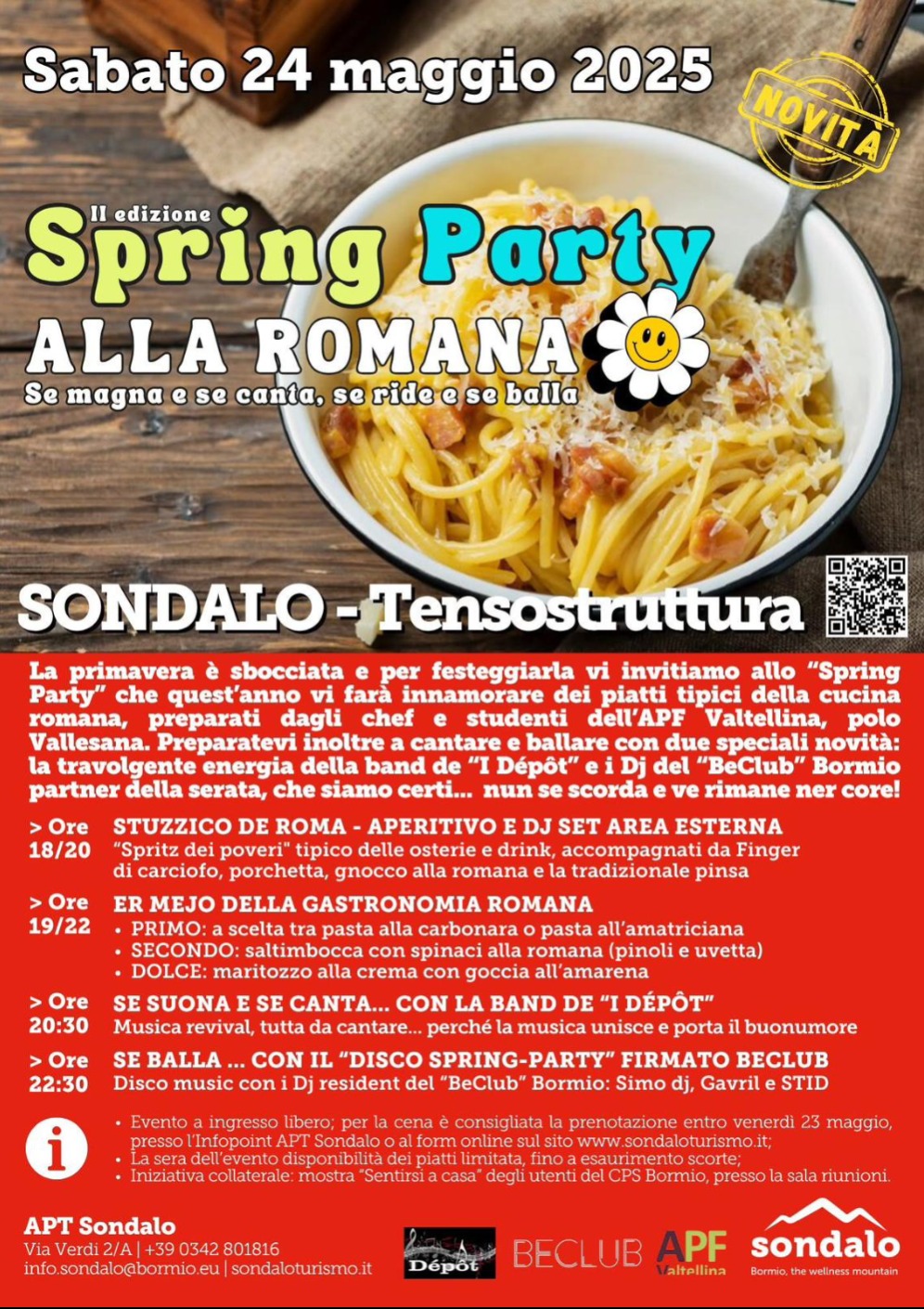 Immagine Evento Spring party allla romana | Calendario Valtellinese