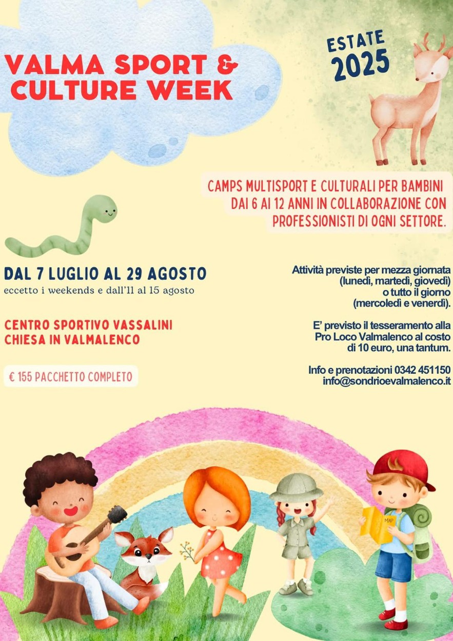 Immagine Evento Valma Sport & Culture Week | Calendario Valtellinese