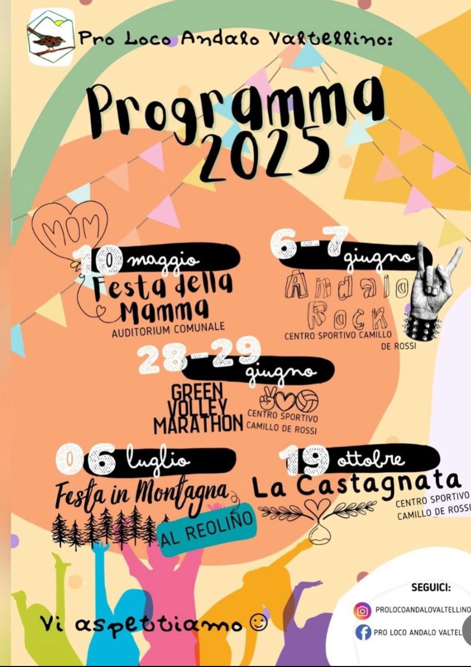 Immagine Evento Estate 2025 - Pro Loco Andalo Valtellino | Calendario Valtellinese