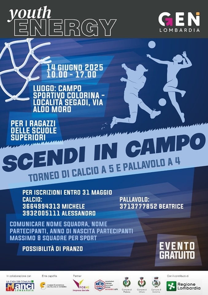Immagine Evento Scendi in campo | Calendario Valtellinese