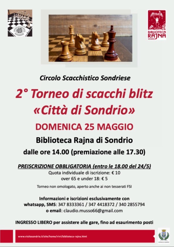 Immagine Evento Torneo di scacchi blitz | Calendario Valtellinese