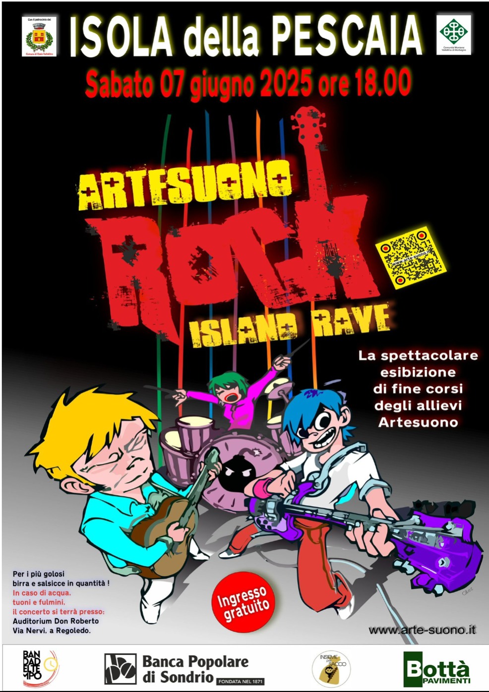 Immagine Evento Artesuono Rock Island Rave | Calendario Valtellinese