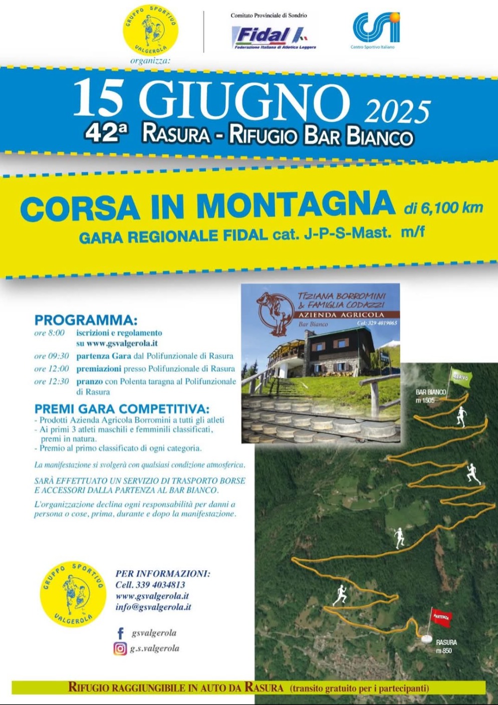 Immagine Evento Corsa in Montagna Rasura – Rifugio Bar Bianco | Calendario Valtellinese