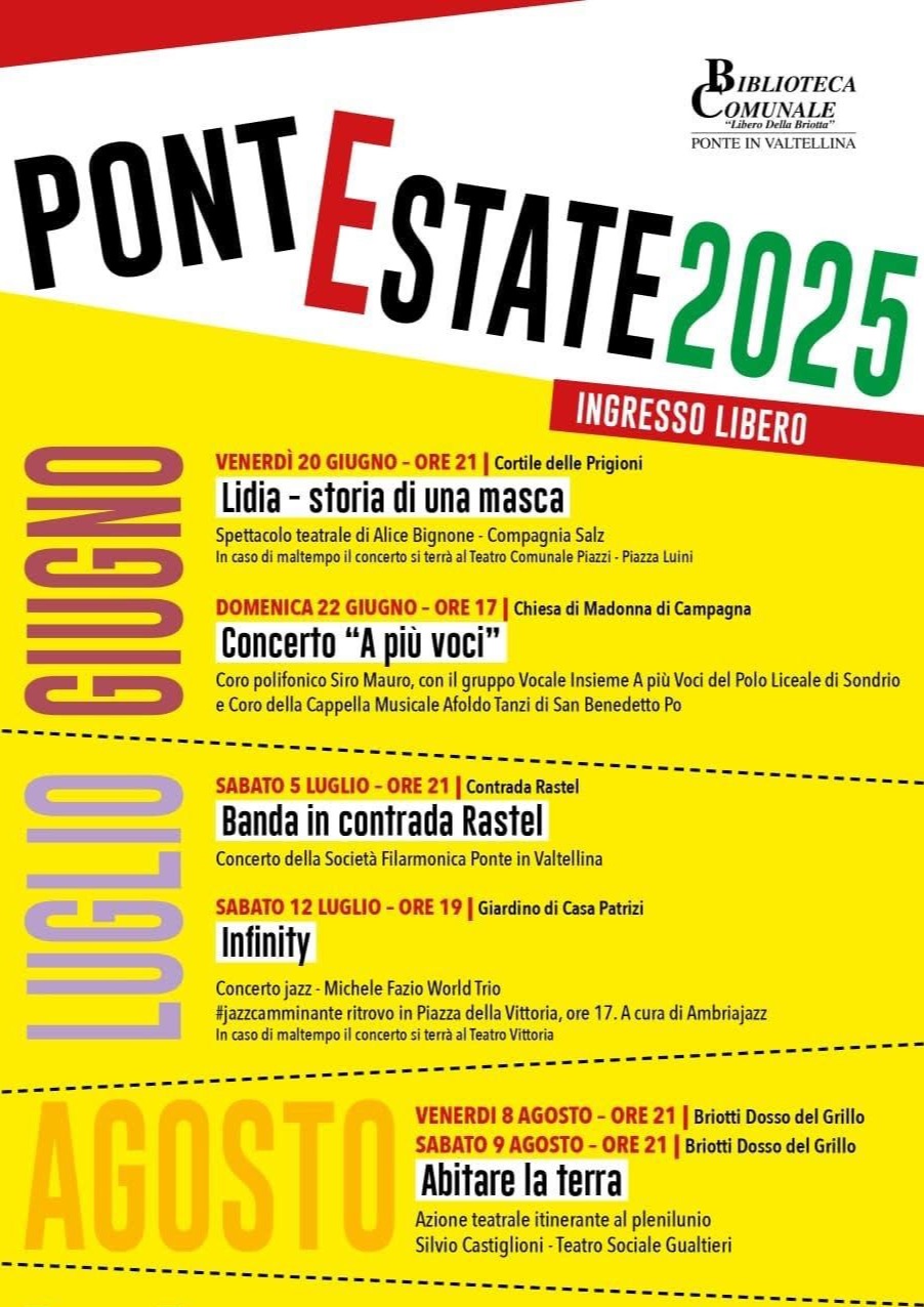 Immagine Evento PonteEstate 2025 | Calendario Valtellinese