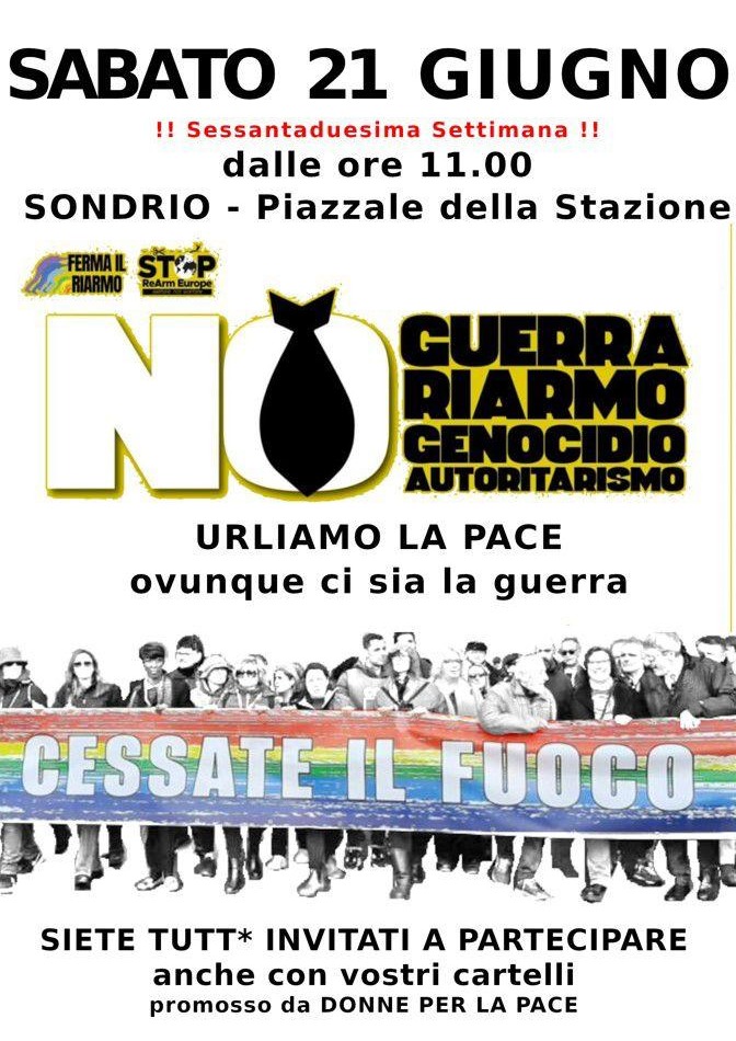 Immagine Evento Urliamo la pace | Calendario Valtellinese