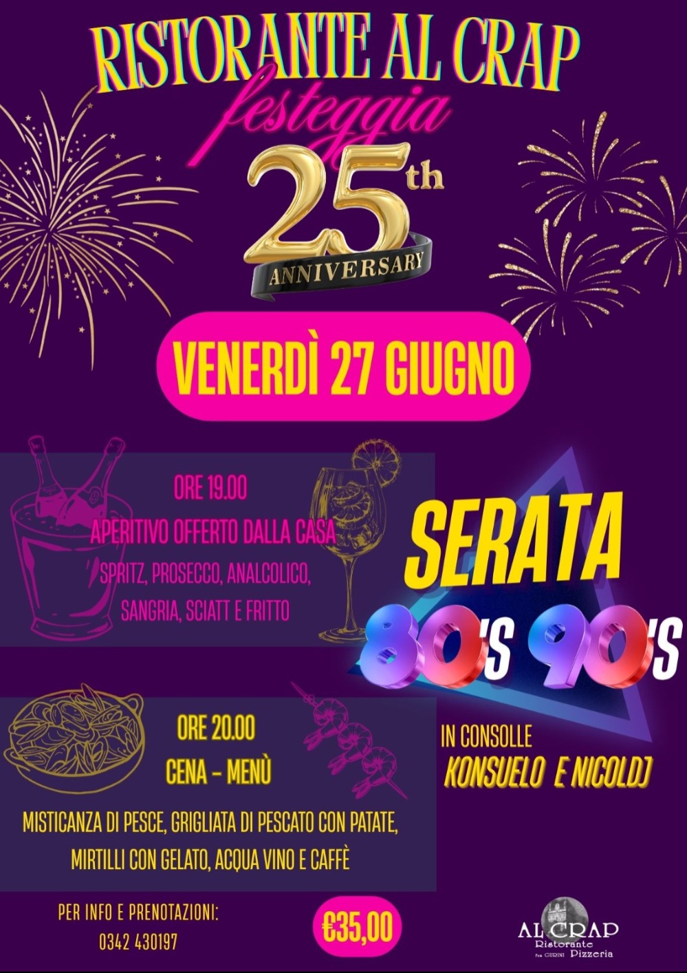 Immagine Evento Serata 80-90 - 25° Anniversario | Calendario Valtellinese