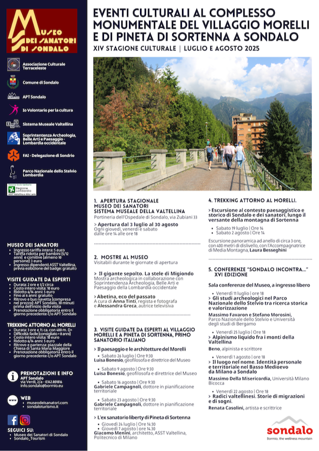 Immagine Evento Eventi culturali al complesso monumentale del Villaggio Morelli | Calendario Valtellinese