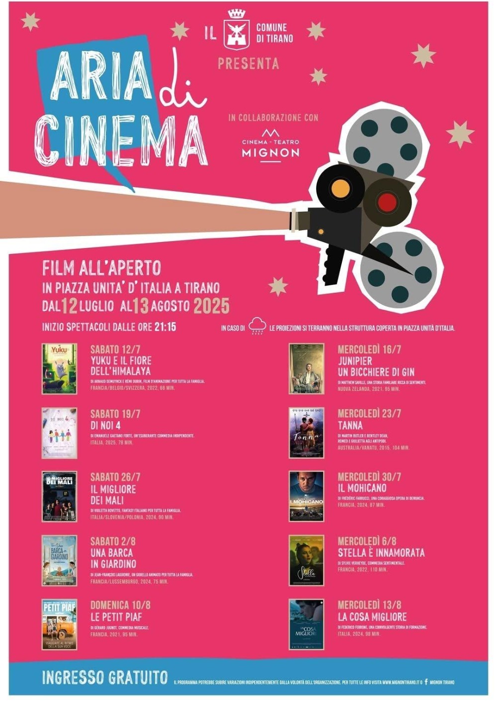 Immagine Evento Aria di cinema | Calendario Valtellinese
