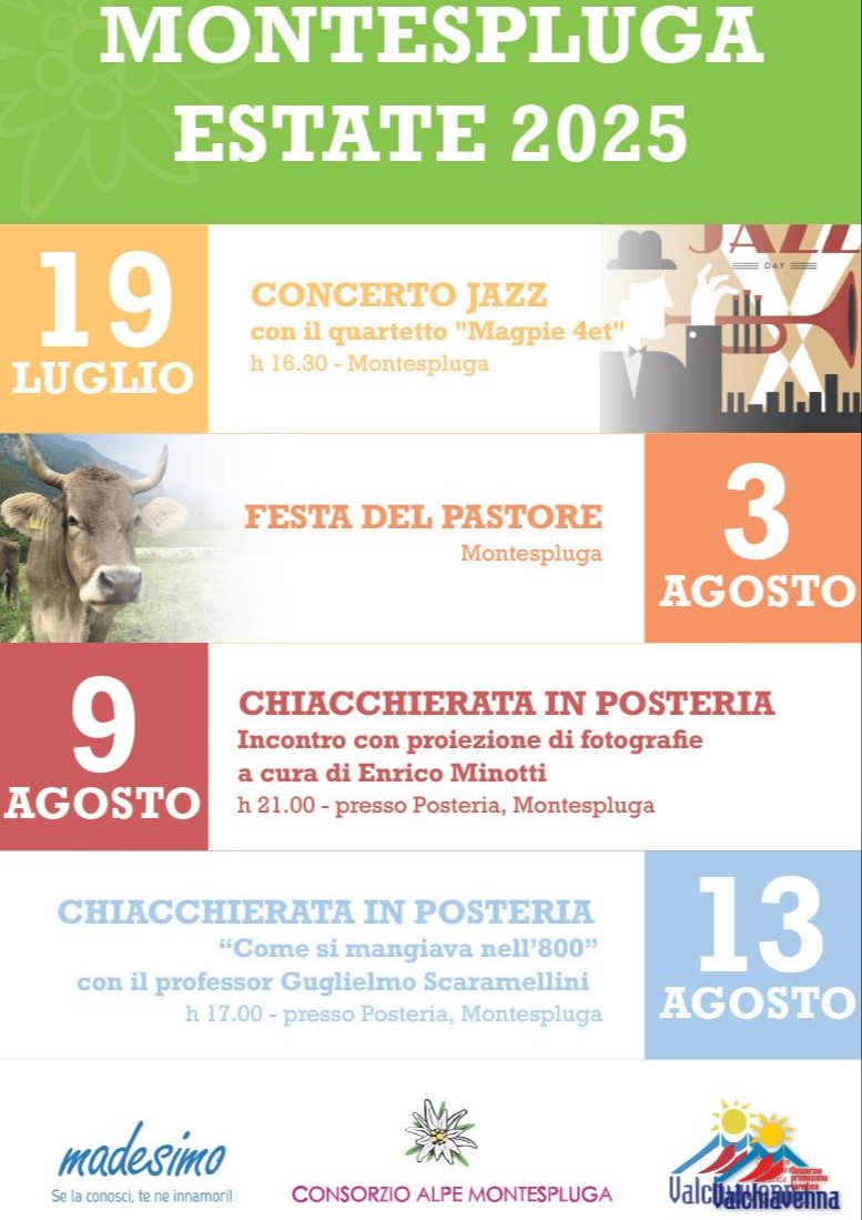 Immagine Evento Montespluga Estate 2025 | Calendario Valtellinese