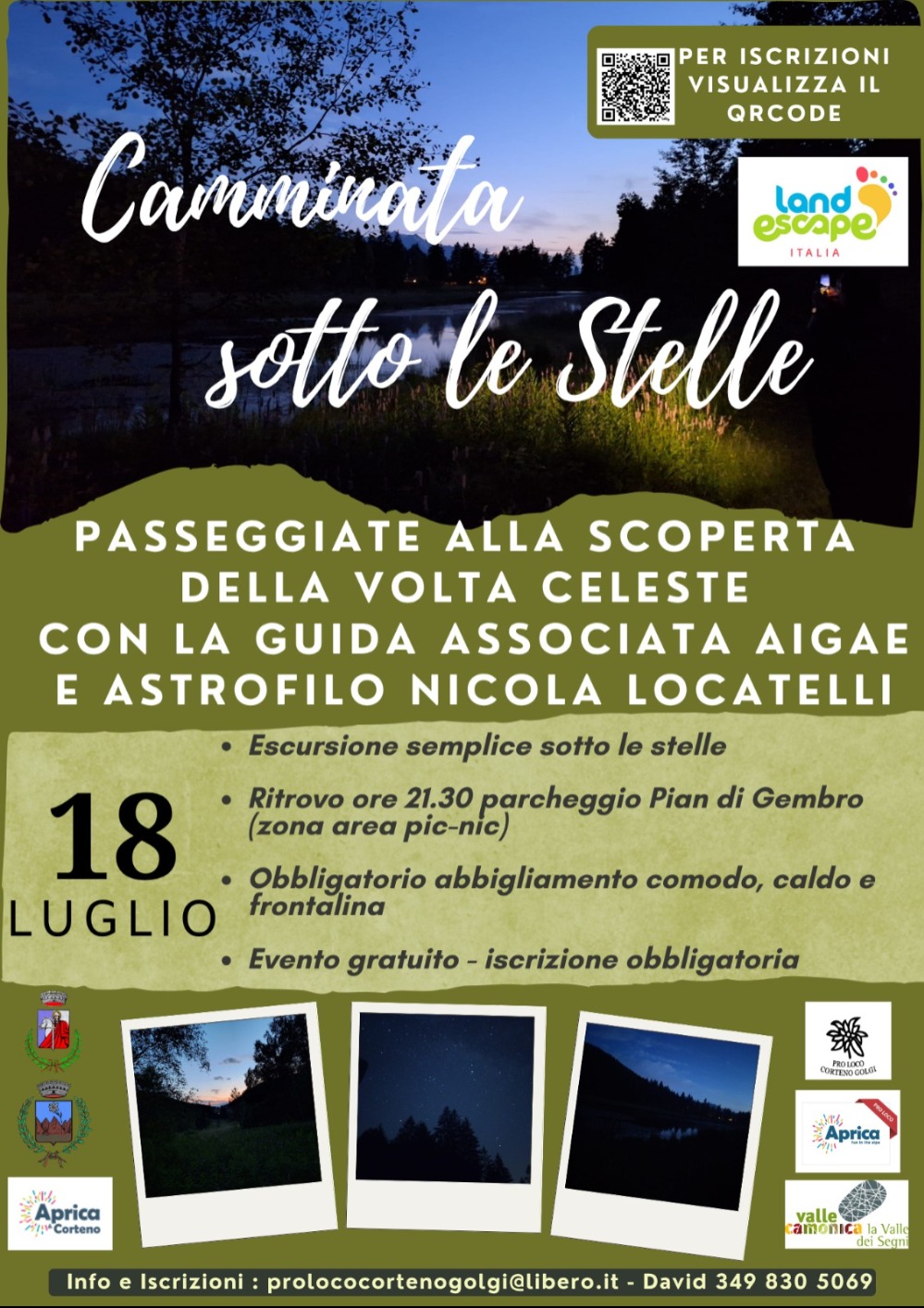 Immagine Evento Camminata sotto le stelle | Calendario Valtellinese