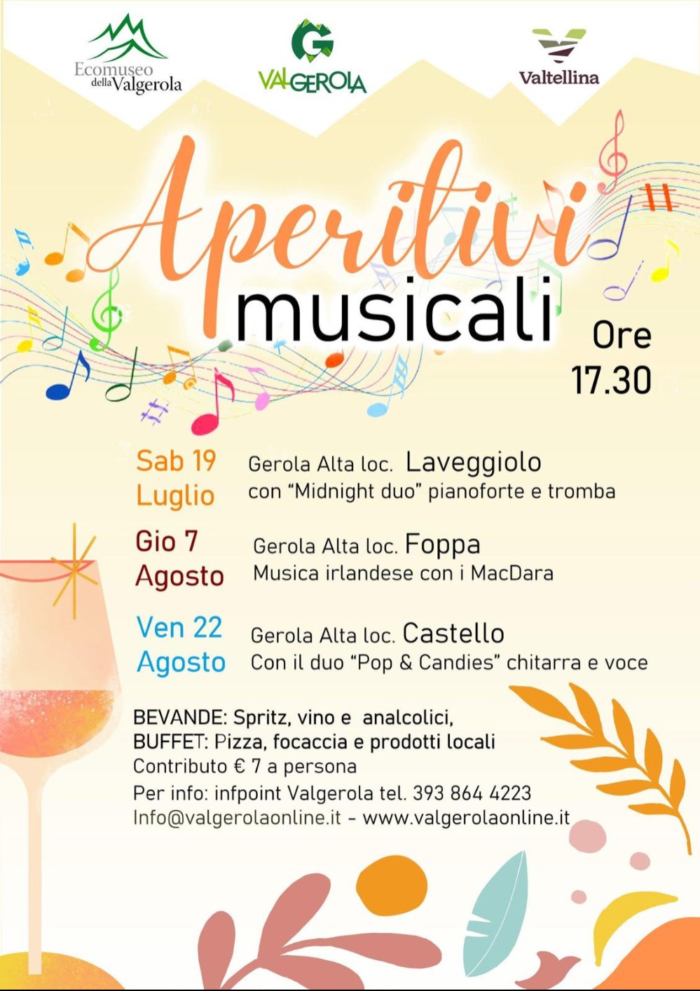 Immagine Evento Aperitivi musicali | Calendario Valtellinese