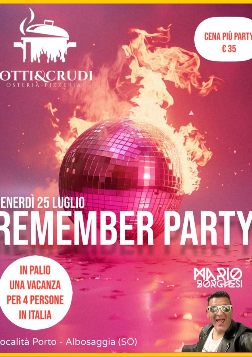 Immagine Evento Remember party | Calendario Valtellinese