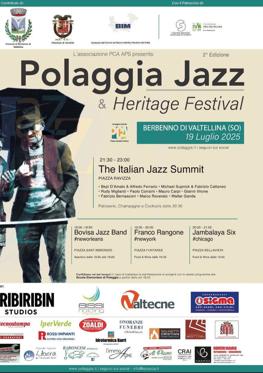 Immagine Evento Polaggia Jazz & Heritage Festival | Calendario Valtellinese