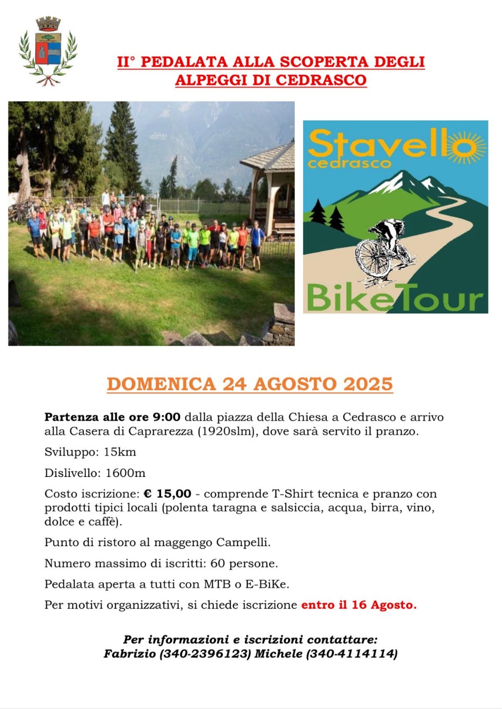 Immagine Evento Pedalata alla scoperta degli alpeggi di Cedrasco | Calendario Valtellinese