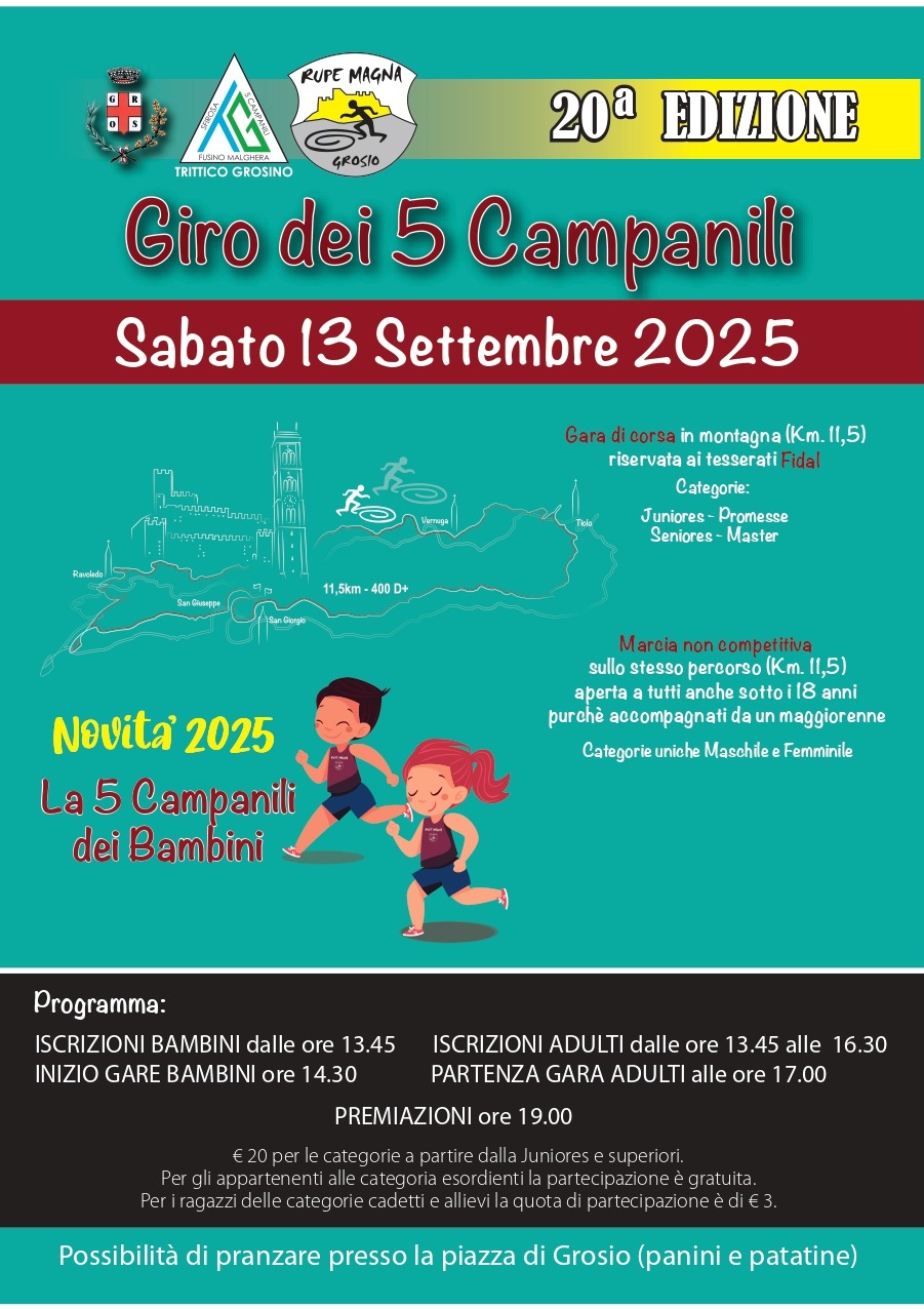 Immagine Evento Giro dei 5 campanili | Calendario Valtellinese
