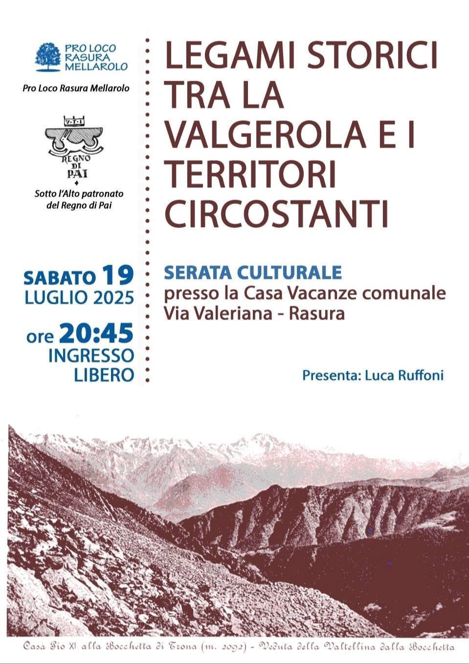 Immagine Evento Legami storici tra la Valgerola e i territori circostanti | Calendario Valtellinese