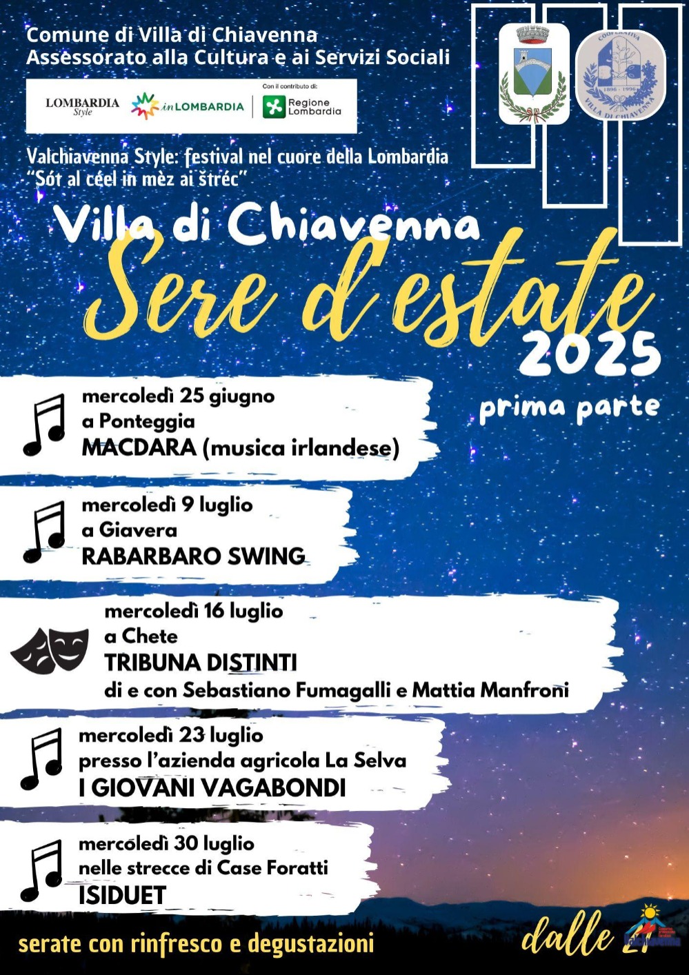 Immagine Evento Sere d'estate | Calendario Valtellinese
