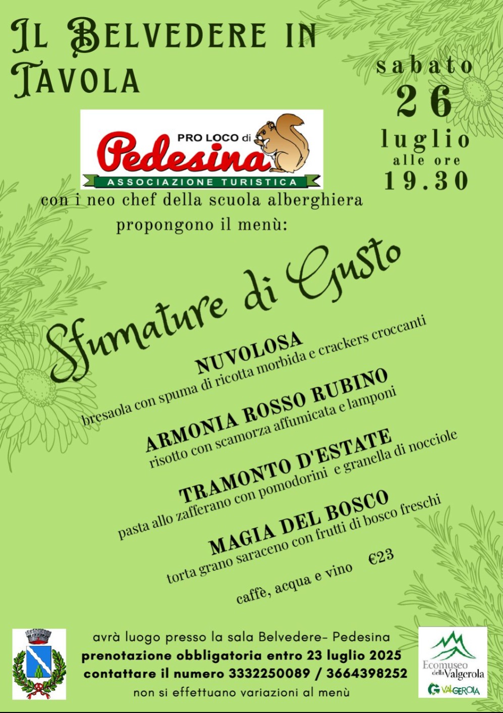 Immagine Evento Il belvedere in tavola | Calendario Valtellinese