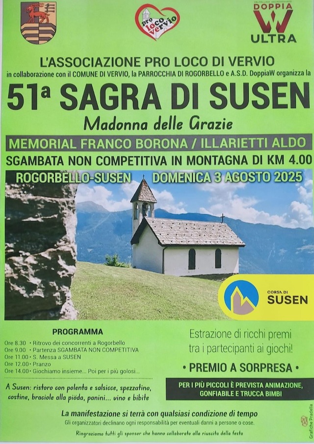 Immagine Evento Sagra di Susen | Calendario Valtellinese