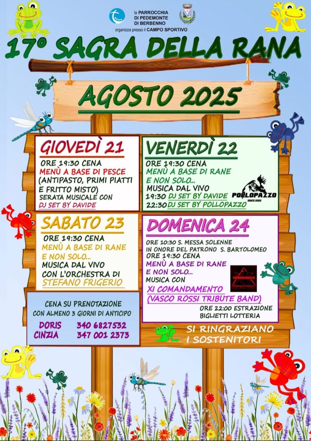 Immagine Evento Sagra della rana | Calendario Valtellinese