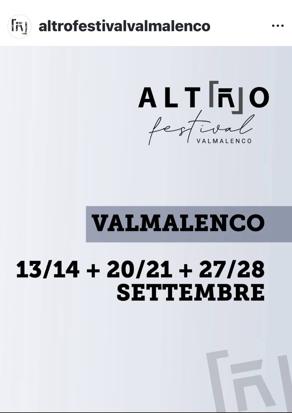 Immagine Evento Altro Festival | Calendario Valtellinese
