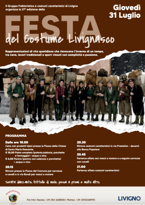 Immagine Evento Festa del costume livignasco | Calendario Valtellinese