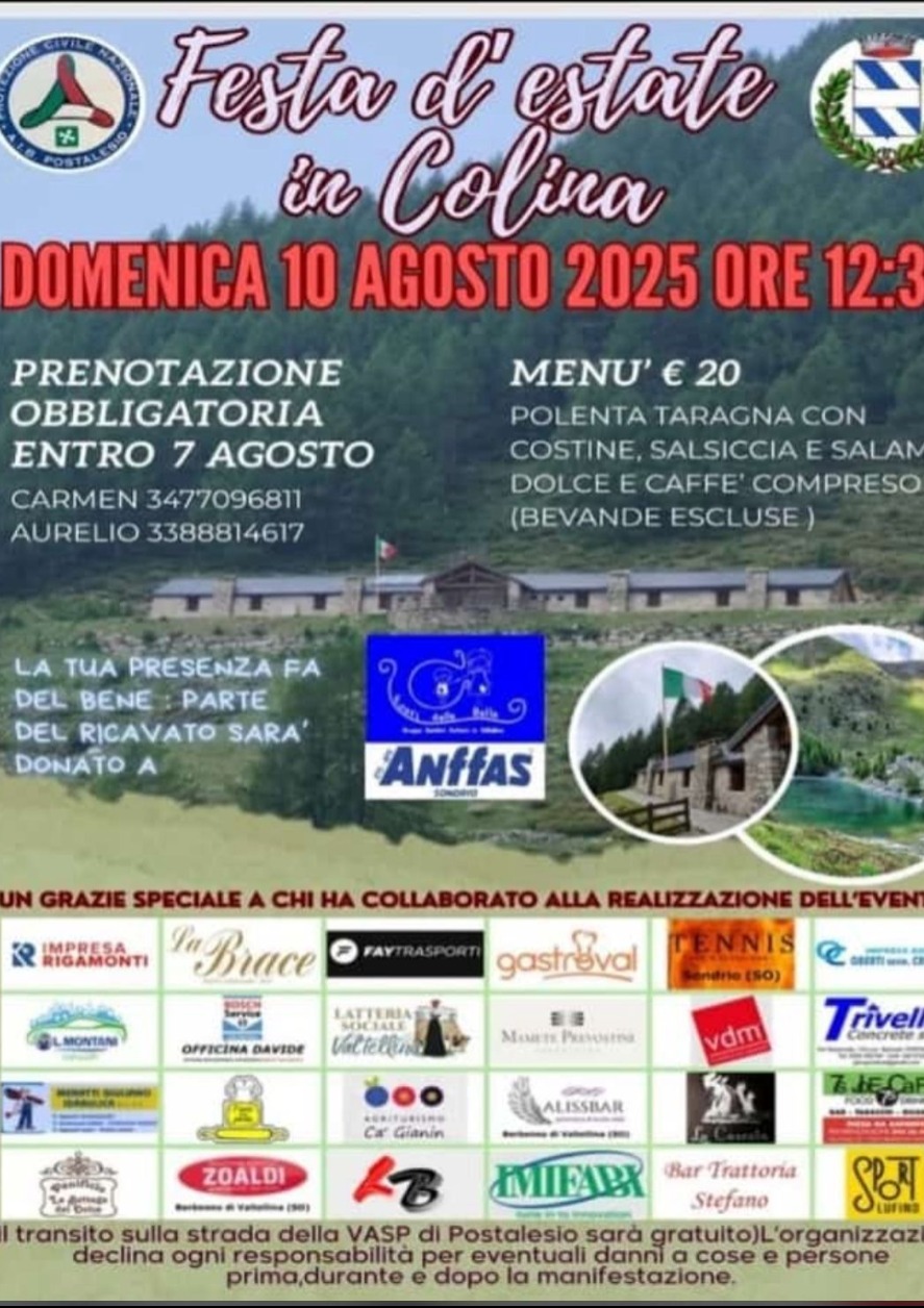 Immagine Evento Festa d’estate in Colina | Calendario Valtellinese