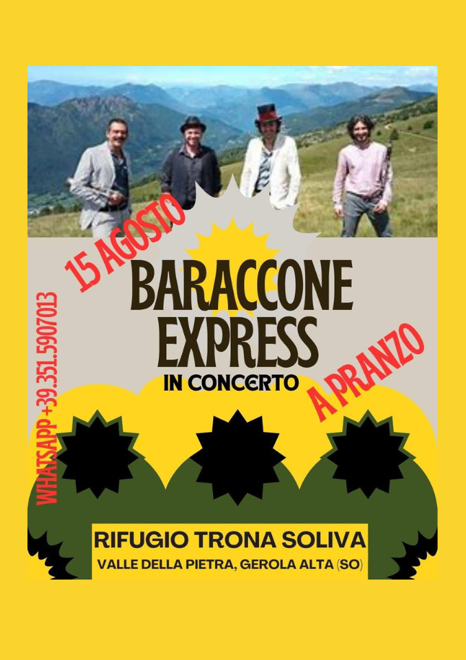 Immagine Evento Baraccone Express in concerto | Calendario Valtellinese