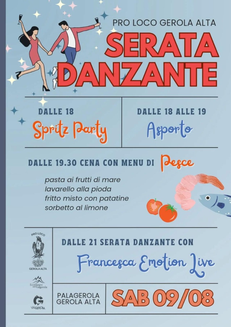 Immagine Evento Serata Danzante | Calendario Valtellinese