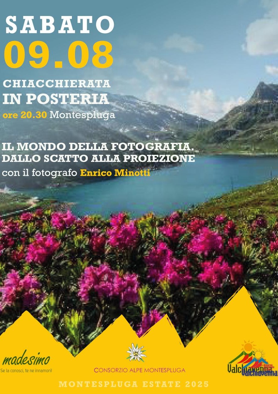 Immagine Evento Il mondo della fotografia – Chiacchierata in Posteria | Calendario Valtellinese