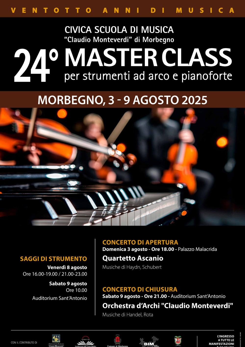 Immagine Evento Masterclass per strumenti ad arco e pianoforte | Calendario Valtellinese