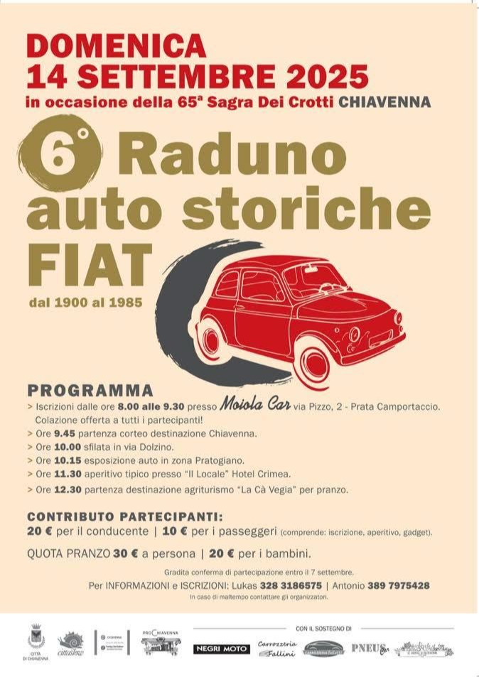 Immagine Evento Raduno auto storiche FIAT | Calendario Valtellinese