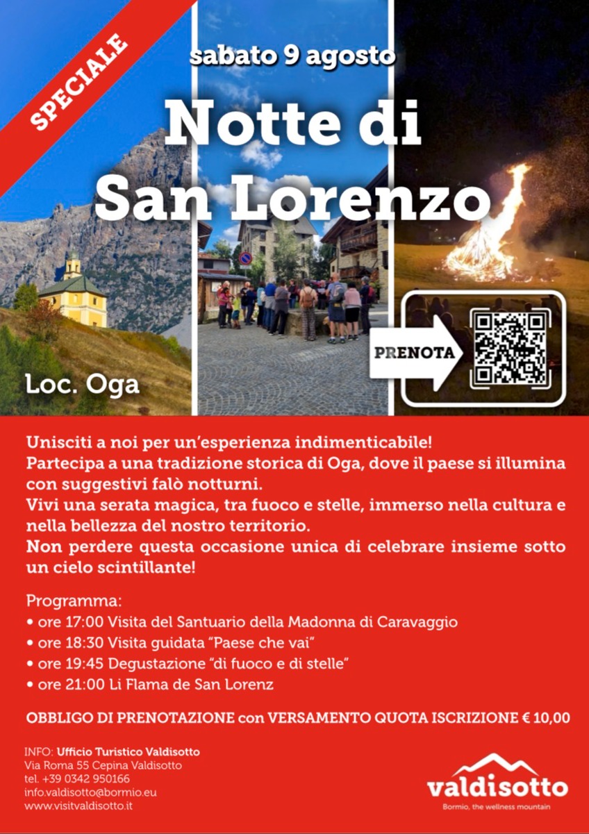 Immagine Evento Notte di San Lorenzo | Calendario Valtellinese