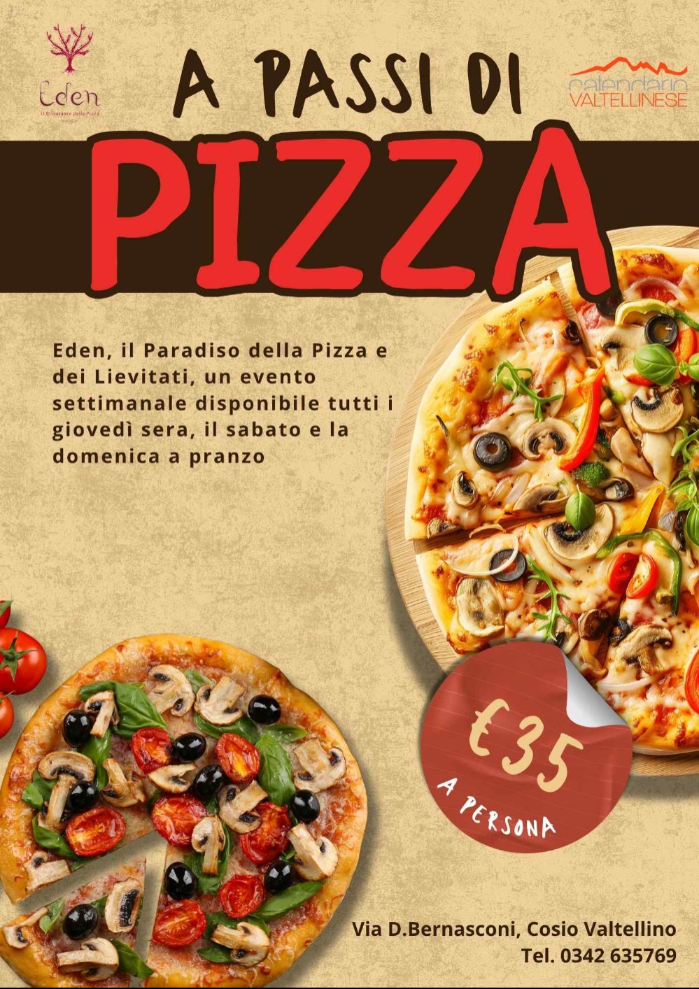 Immagine Evento A passi di Pizza | Calendario Valtellinese